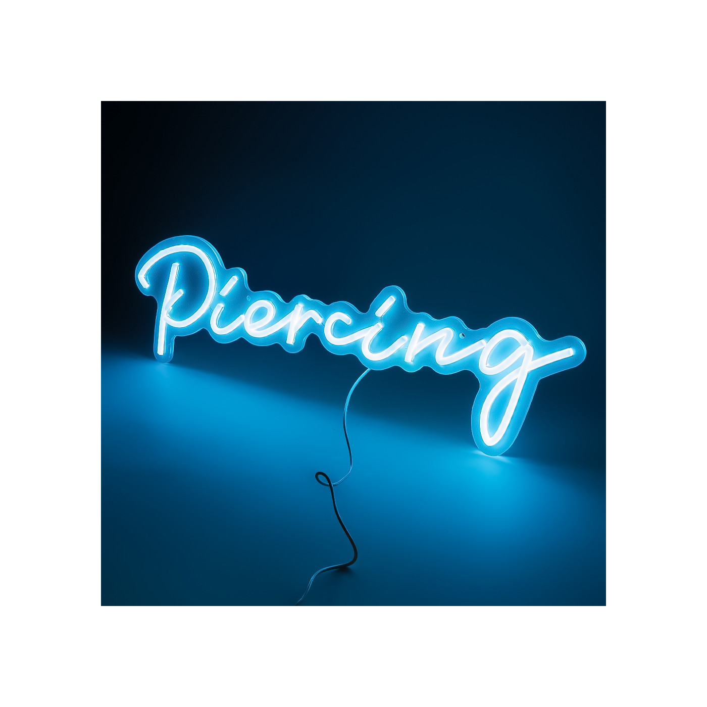 Neon Sign Piercing Blue