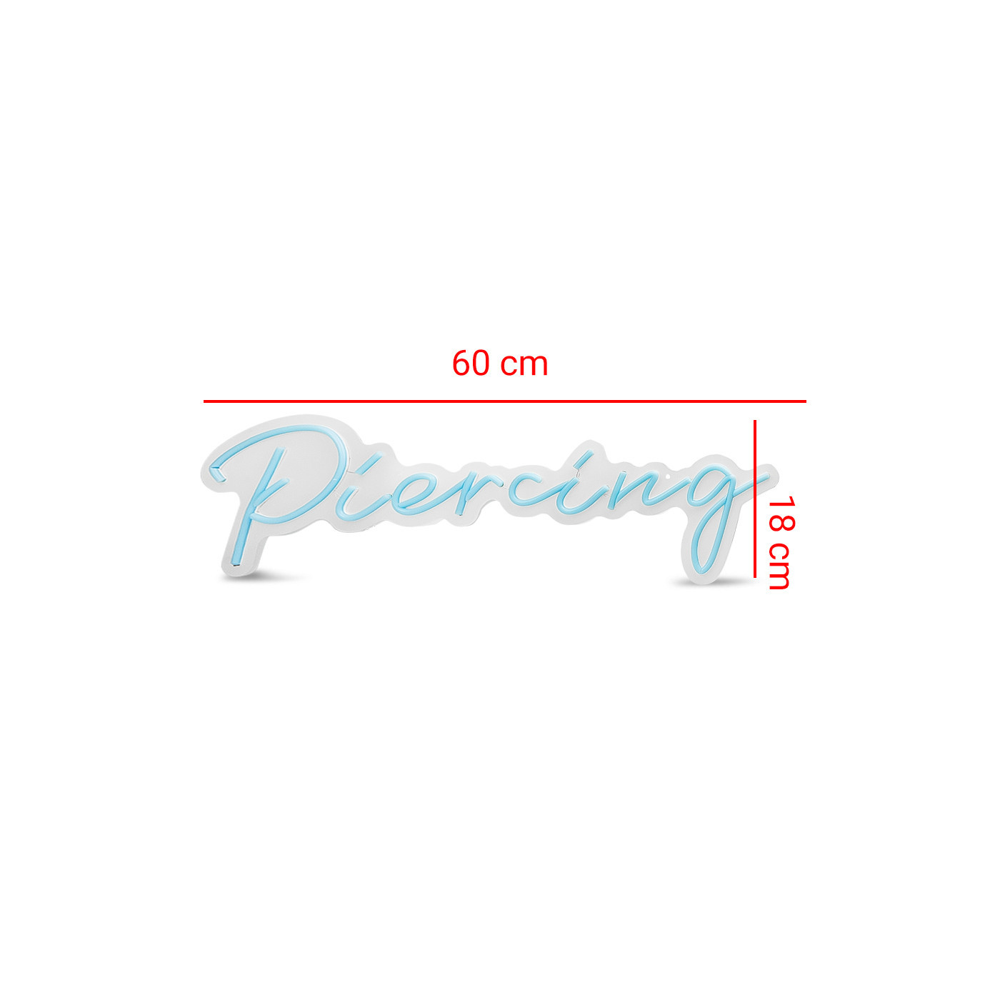 Neon Sign Piercing Blue