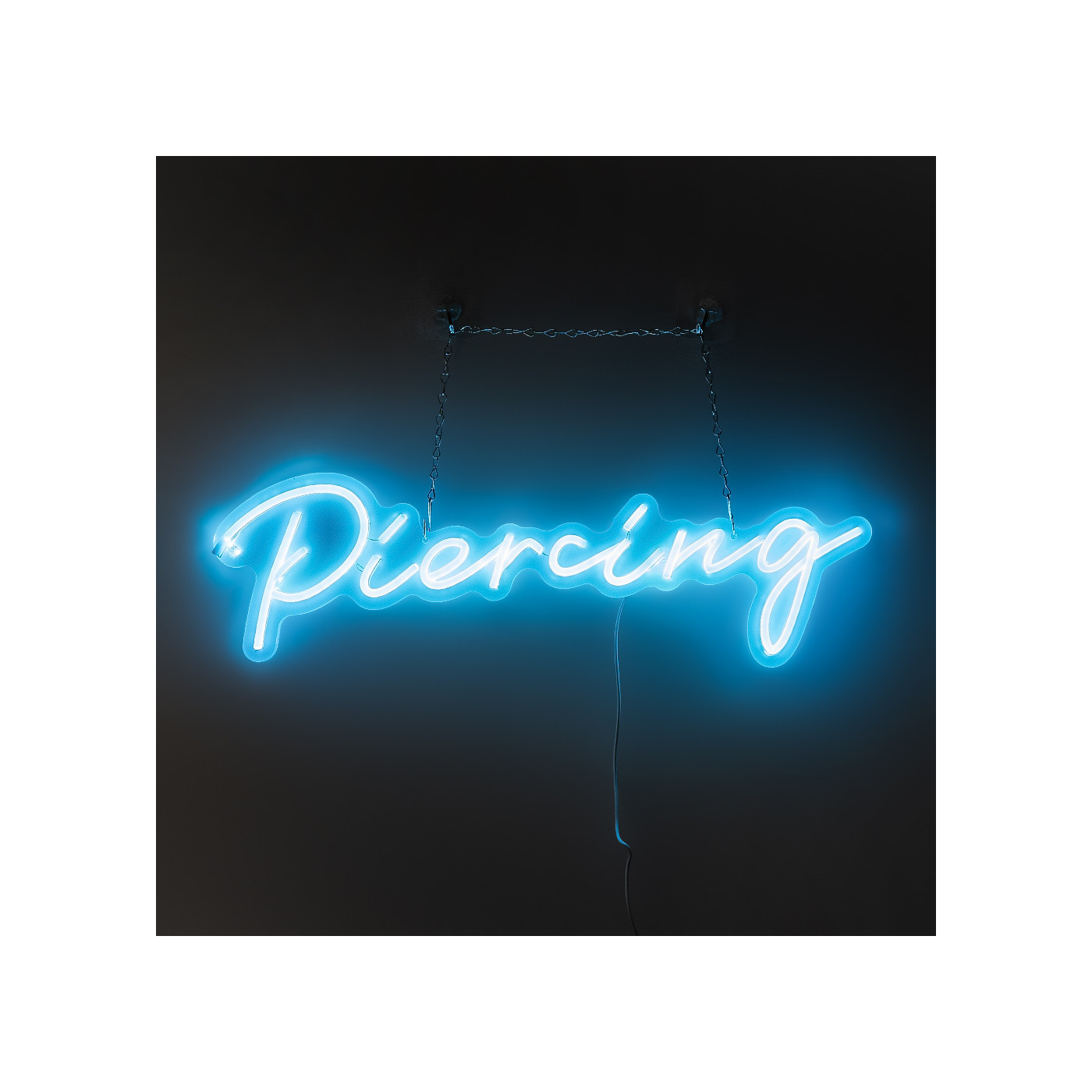 Neon Sign Piercing Blue