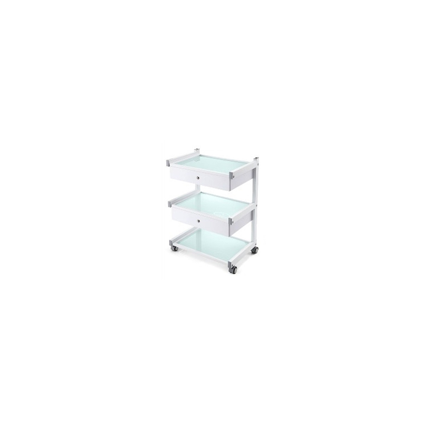Cosmetic table with 3 shelves and 2 drawers Cosmetic table with 3 shelves and 2 drawers