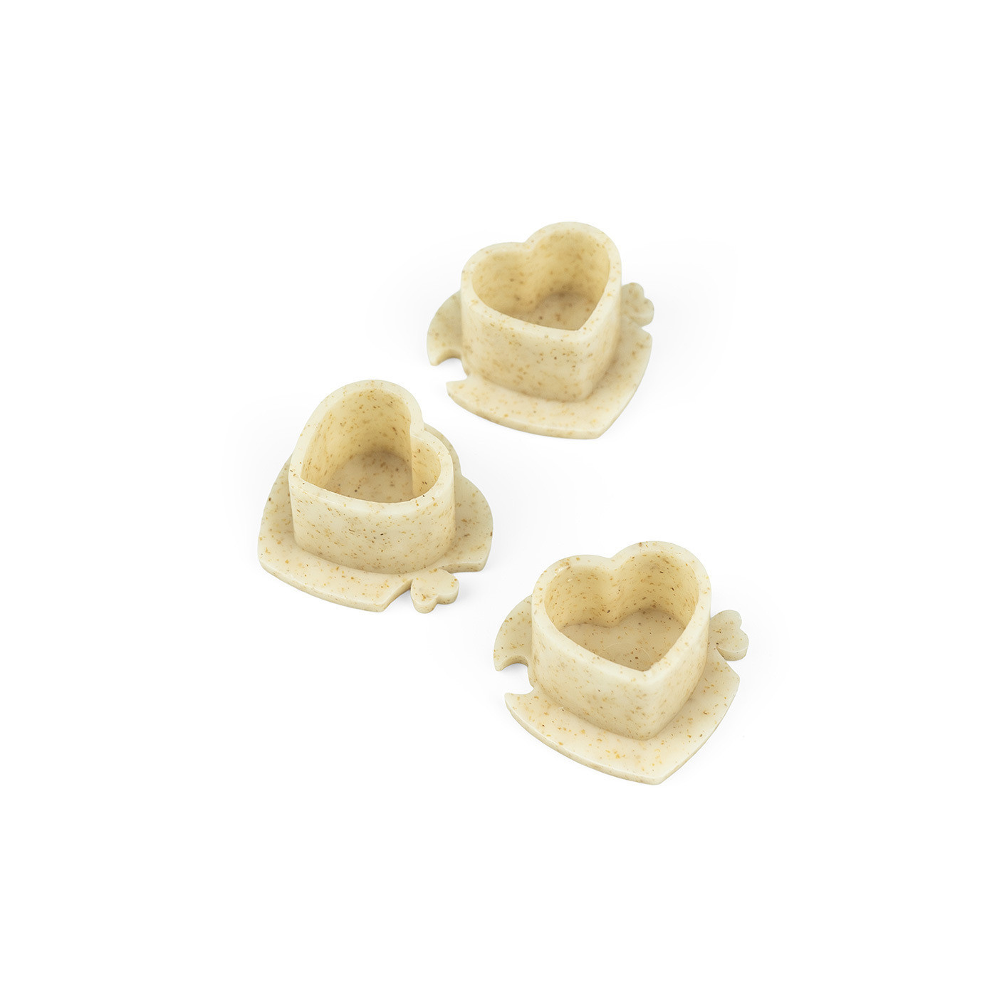 Biodegradable heart-shaped ink cups 200 pcs – 13 mm Biodegradable heart-shaped ink cups 200 pcs – 13 mm