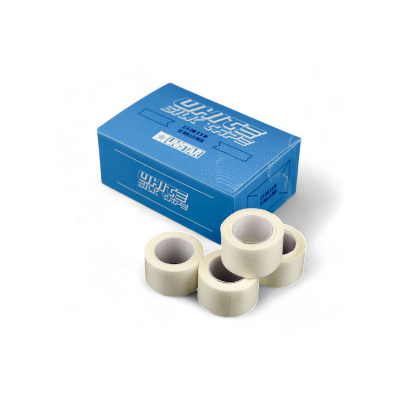 UNISTAR Silk surgical tape 2,5cm x 5m - 1pc UNISTAR Silk surgical tape 2,5cm x 5m - 1pc