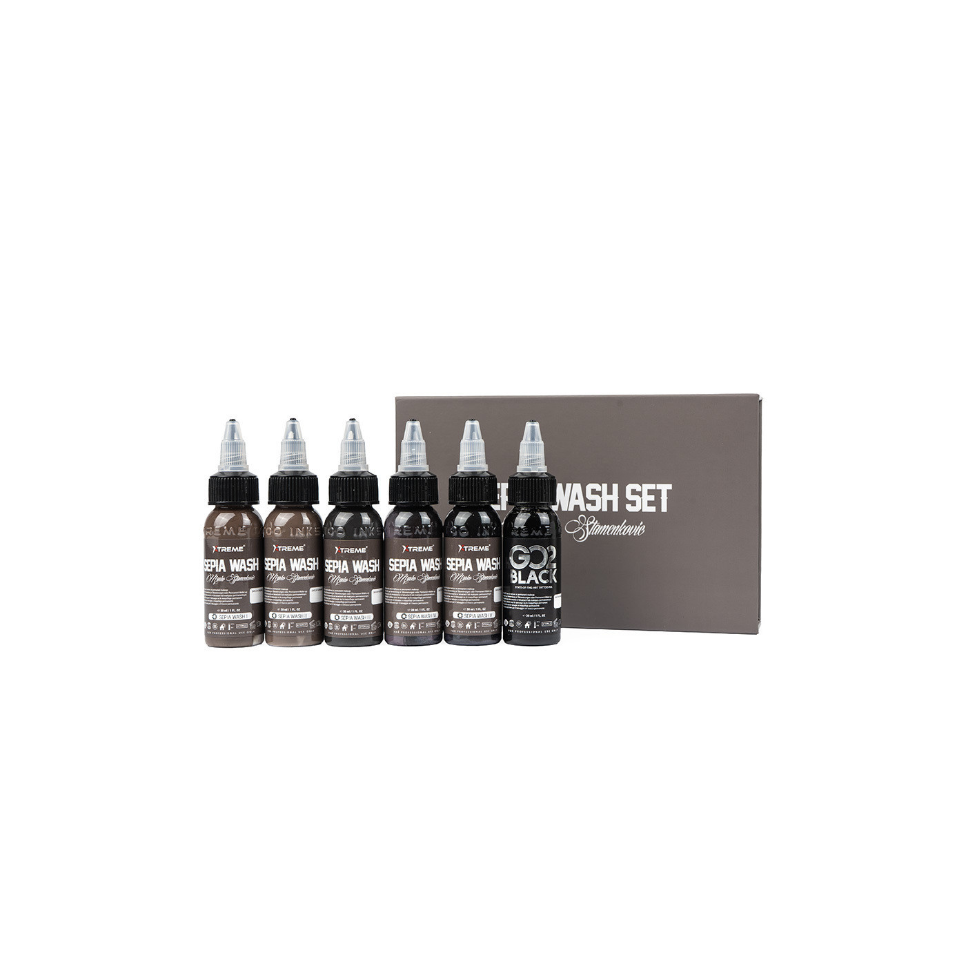 Xtreme Ink - Sepia Wash Set Marko Stamenkovic - 6x30ml (reach compliant) Xtreme Ink - Sepia Wash Set Marko Stamenkovic - 6x30ml (reach compliant)