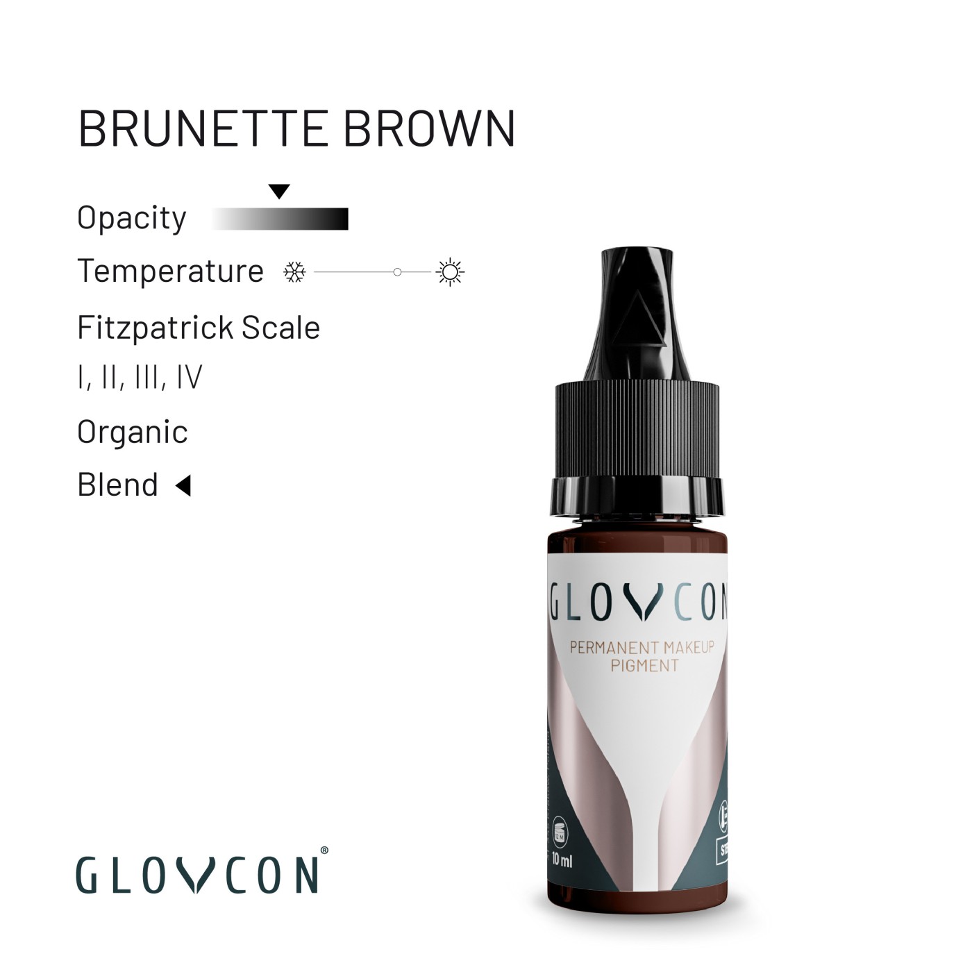 GLOVCON® PMU Pigments - Brunette Brown 10ml GLOVCON® PMU Pigments - Brunette Brown 10ml