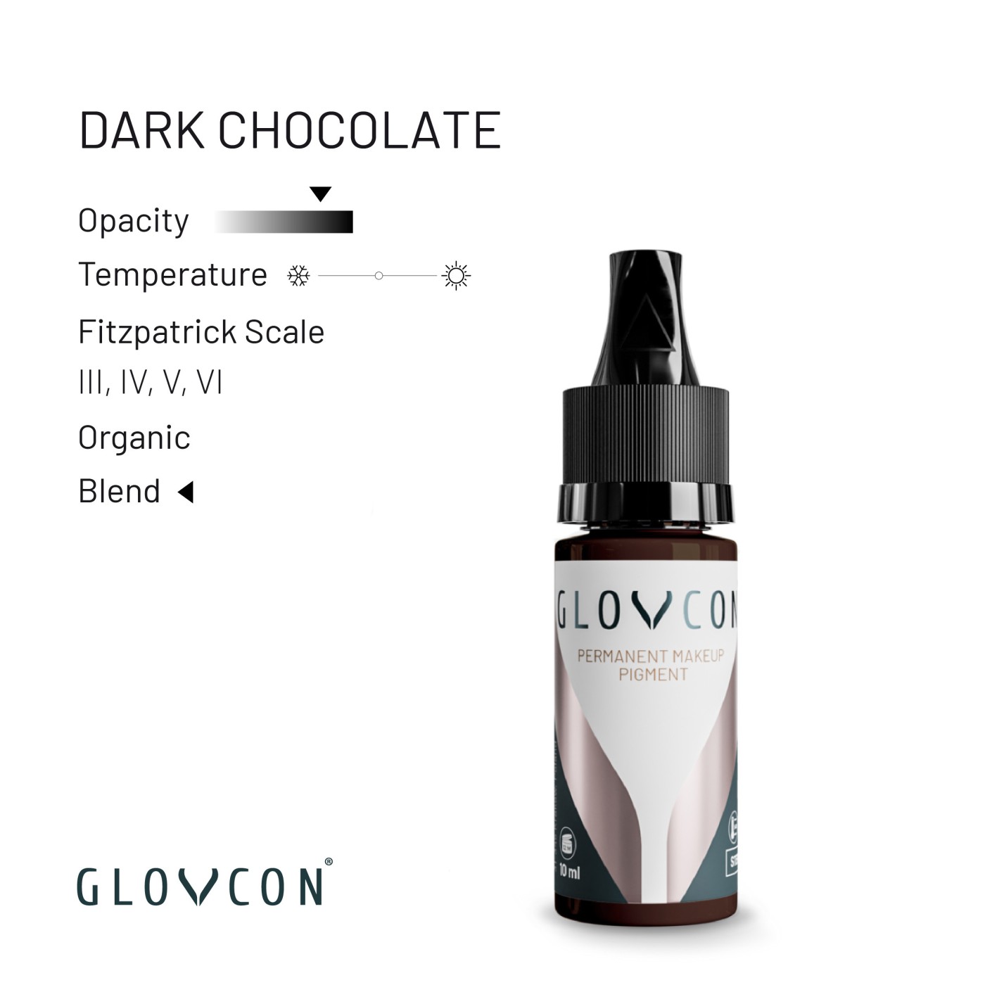 GLOVCON® PMU Pigments - Dark Chocolate 10ml GLOVCON® PMU Pigments - Dark Chocolate 10ml