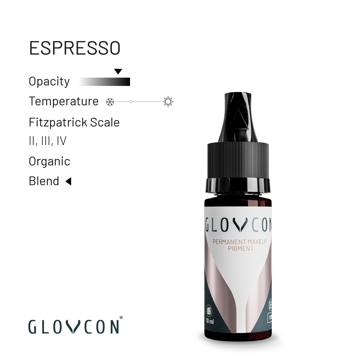 GLOVCON® PMU Pigments - Espresso 10ml GLOVCON® PMU Pigments - Espresso 10ml