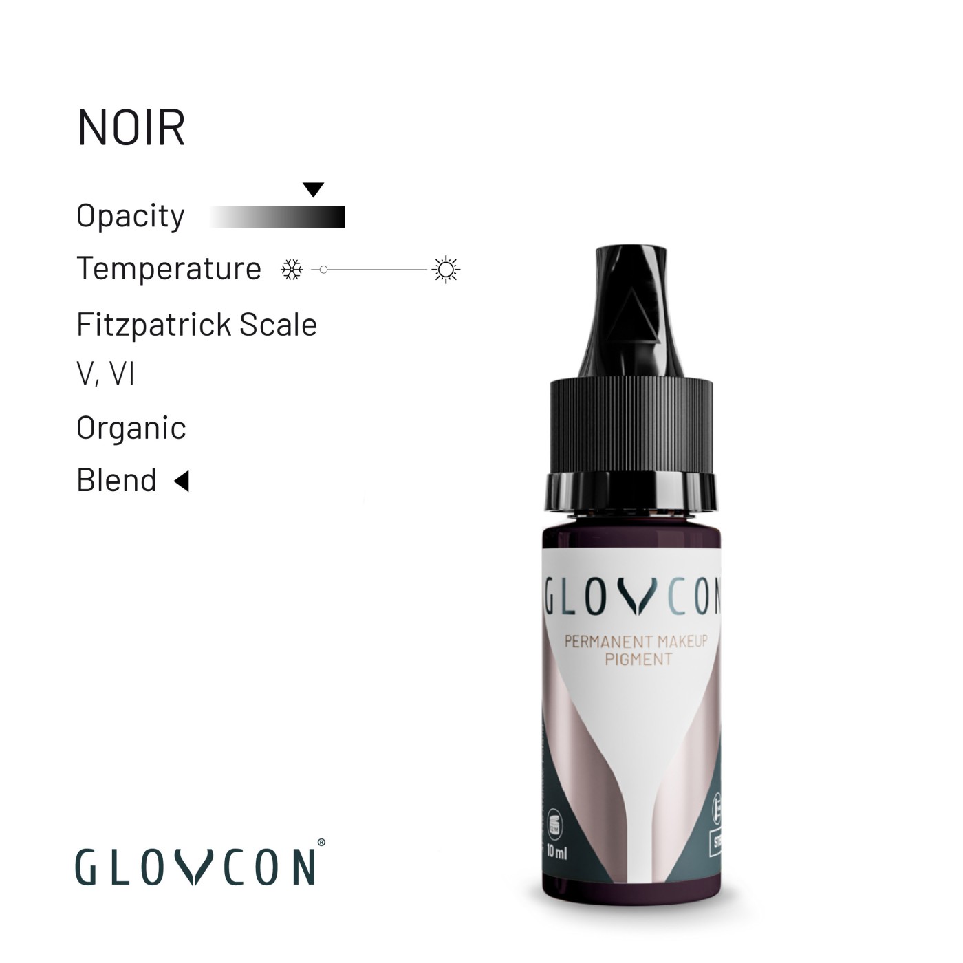 GLOVCON® PMU Pigments - Noir 10ml GLOVCON® PMU Pigments - Noir 10ml