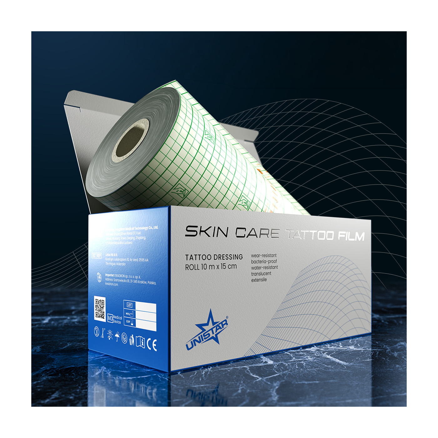 SKIN CARE TATTOO FILM Opatrunek ROLKA /10m x 15cm/ SKIN CARE TATTOO FILM Opatrunek ROLKA /10m x 15cm/