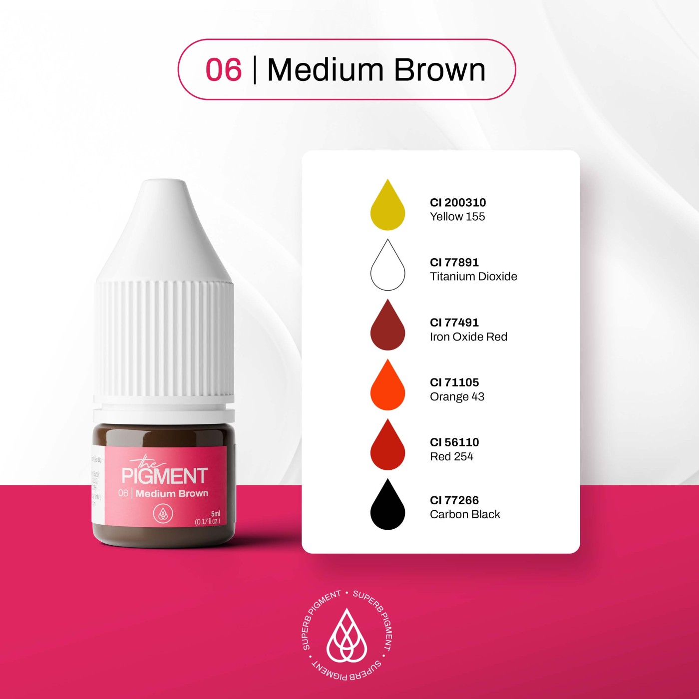 The Pigment - 06 Medium Brown - 5ml The Pigment - 06 Medium Brown - 5ml