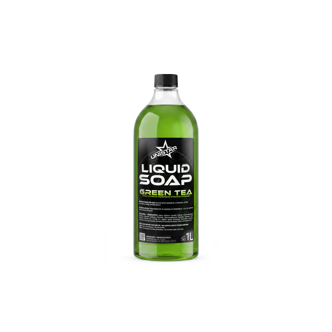 Mydło w płynie Unistar Liquid Soap Green Tea - 1L Mydło w płynie Unistar Liquid Soap Green Tea - 1L