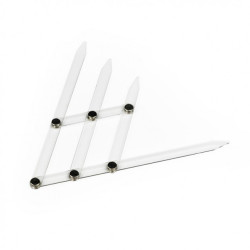 Miarka do symetrii łuków brwiowych nr A Składana - trójdzielna