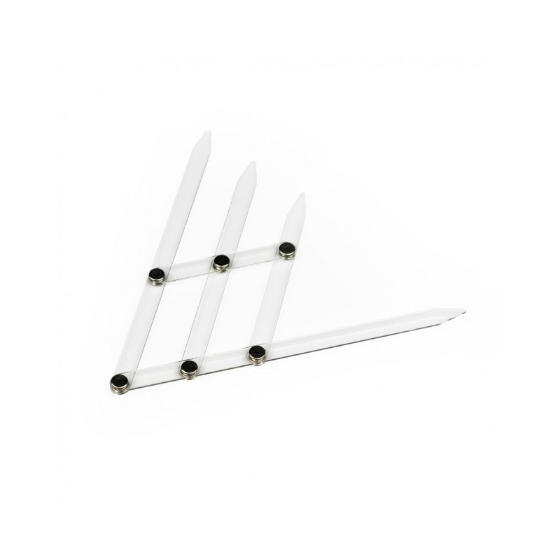 Miarka do symetrii łuków brwiowych nr A Składana - trójdzielna