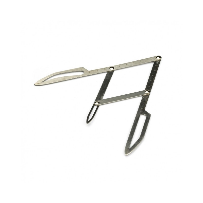 Miarka do symetrii łuków brwiowych nr C Składana