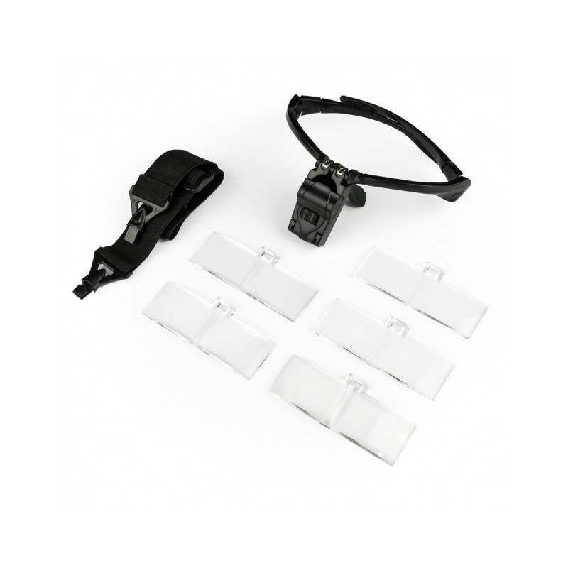 Okulary ochronne ze szkłem powiększającym i lampką LED