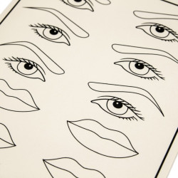 Skóra do ćwiczeń - BRWI+OCZY+USTA