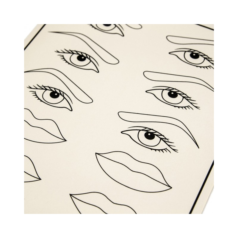 Skóra do ćwiczeń - BRWI+OCZY+USTA