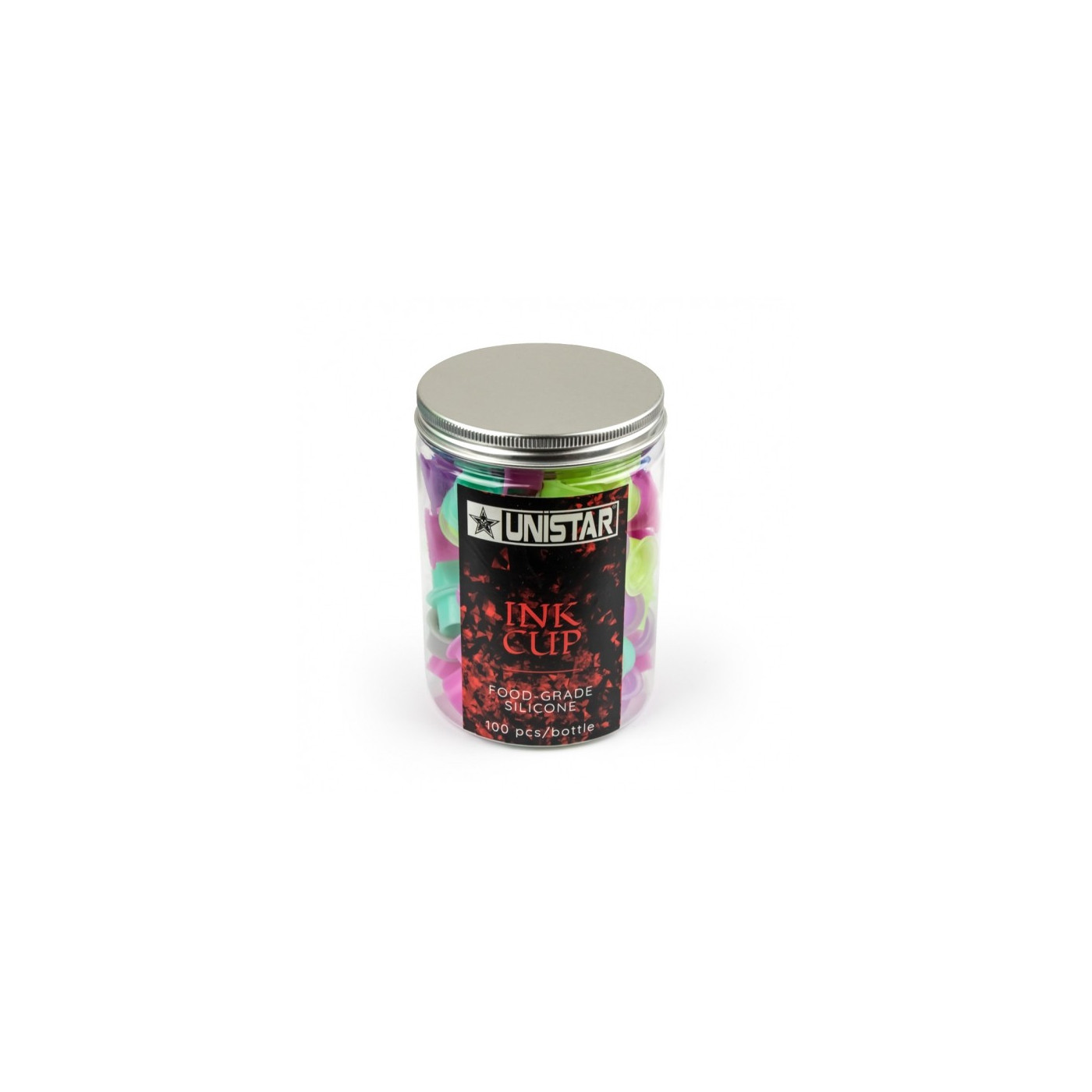 Kubeczki silikonowe UNISTAR na podstawce w Słoiku - 100pcs