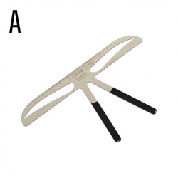 Aluminiowy wzornik/szablon do brwi - 8 rodzajów