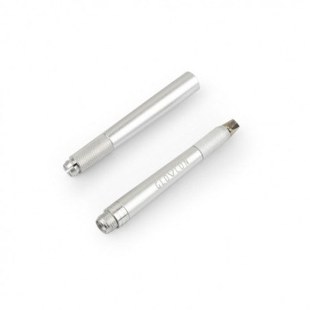 MICROBLADING Pen GLOVCON® - Dwustronny Aluminium - Rozkręcany