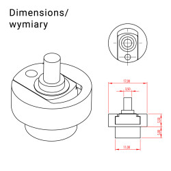 Mimośród regulowany 0-8mm /Otwór 1.5mm/