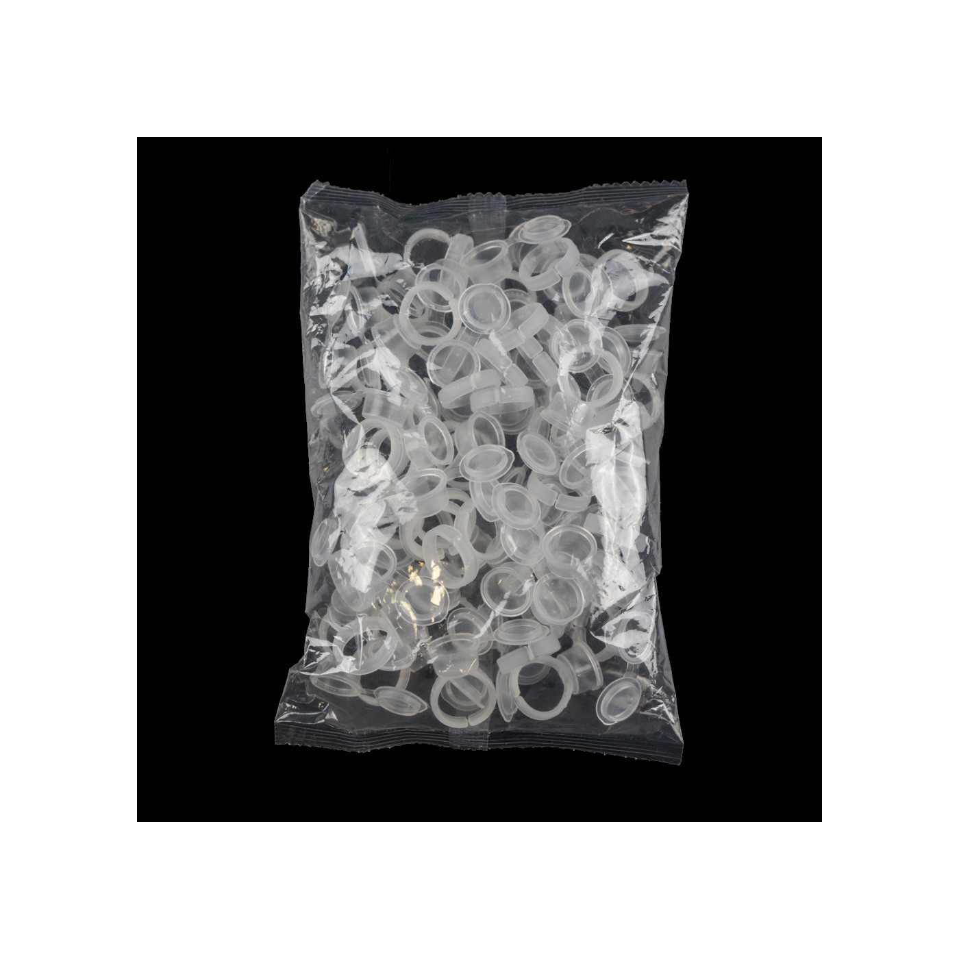 Kubeczki na tusz - pierścionek na palec ZAMYKANY 11mm / 50szt Kubeczki na tusz - pierścionek na palec ZAMYKANY 11mm / 50szt