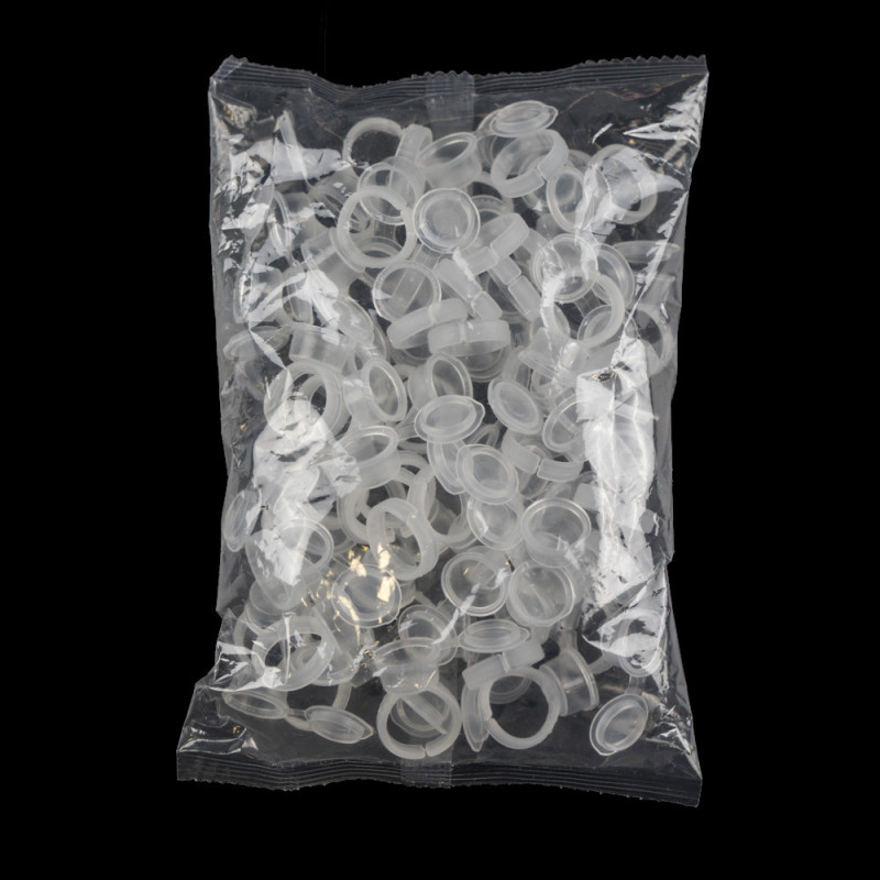 Kubeczki na tusz - pierścionek na palec ZAMYKANY 11mm / 50szt