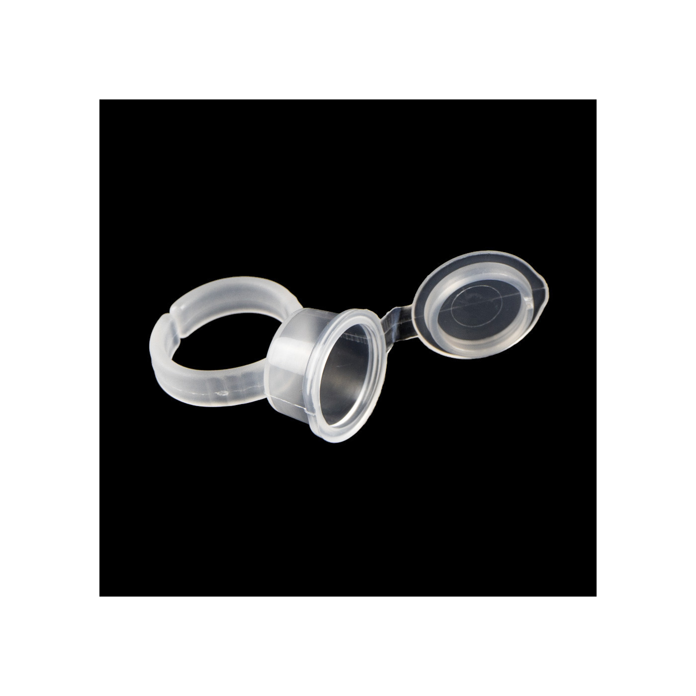 Kubeczki na tusz - pierścionek na palec ZAMYKANY 11mm / 50szt Kubeczki na tusz - pierścionek na palec ZAMYKANY 11mm / 50szt