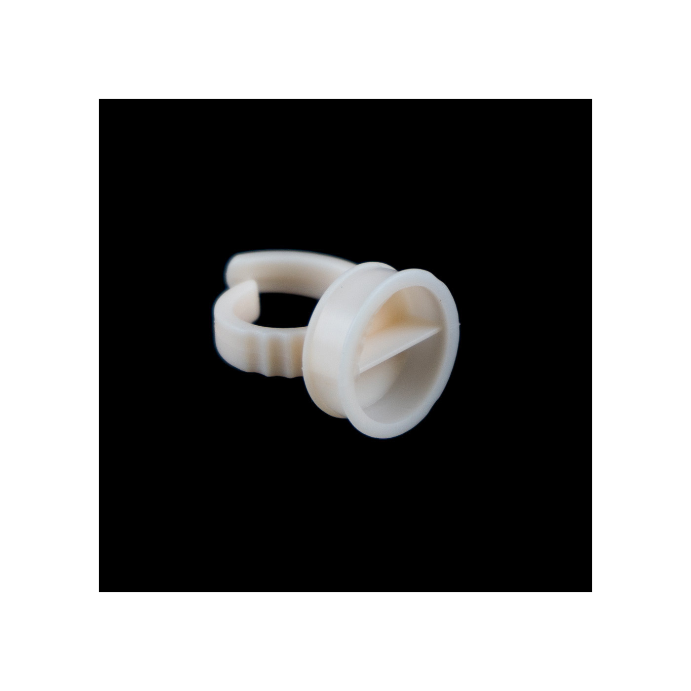 Kubeczki na tusz - pierścionek na palec SILIKONOWE DZIELONY 13mm / 100szt