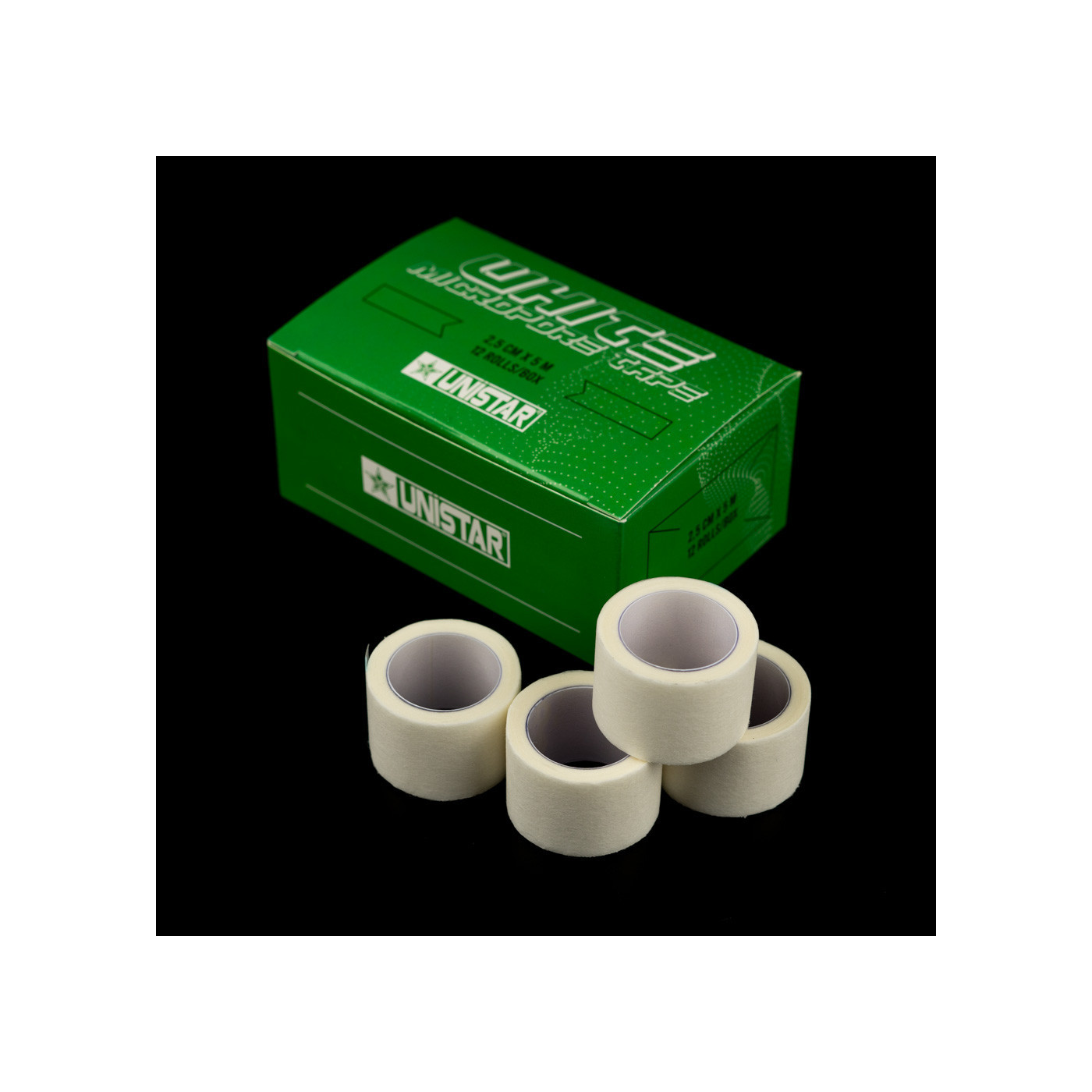 UNISTAR Taśma micropore 2,5cm x 5m - 1szt UNISTAR Taśma micropore 2,5cm x 5m - 1szt