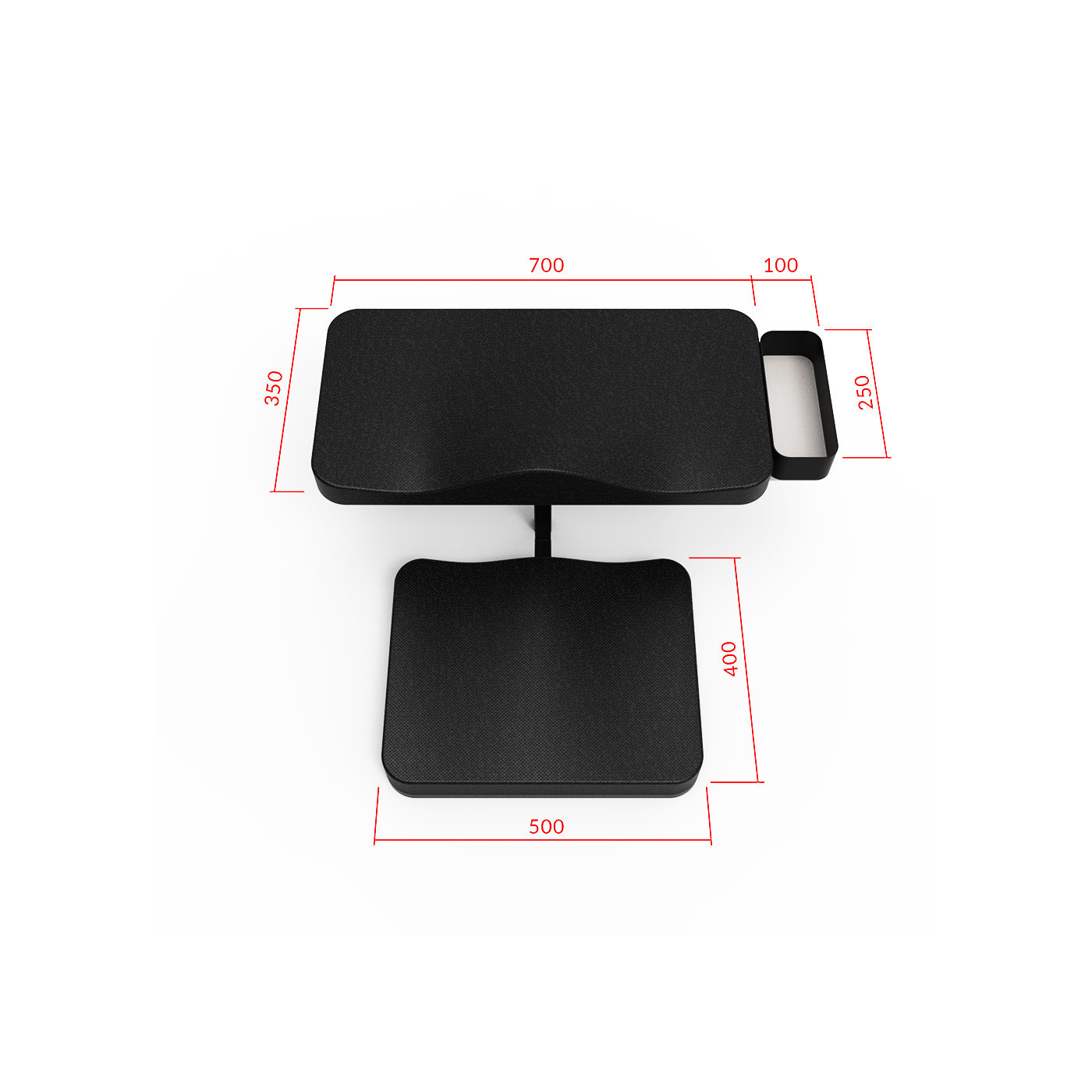 WING Taboret obrotowy z podłokietnikiem Black WING Taboret obrotowy z podłokietnikiem Black