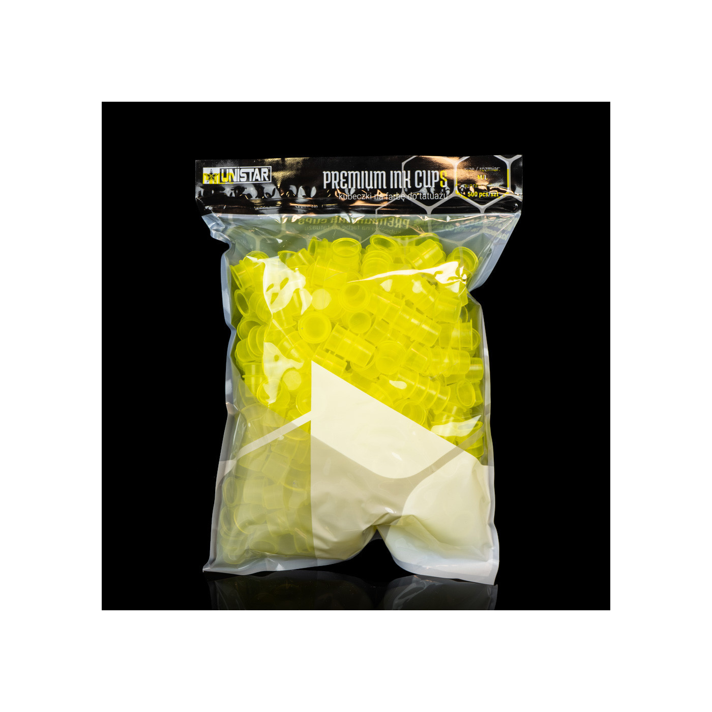 Ink cups Clear Yellow - 500 pcs