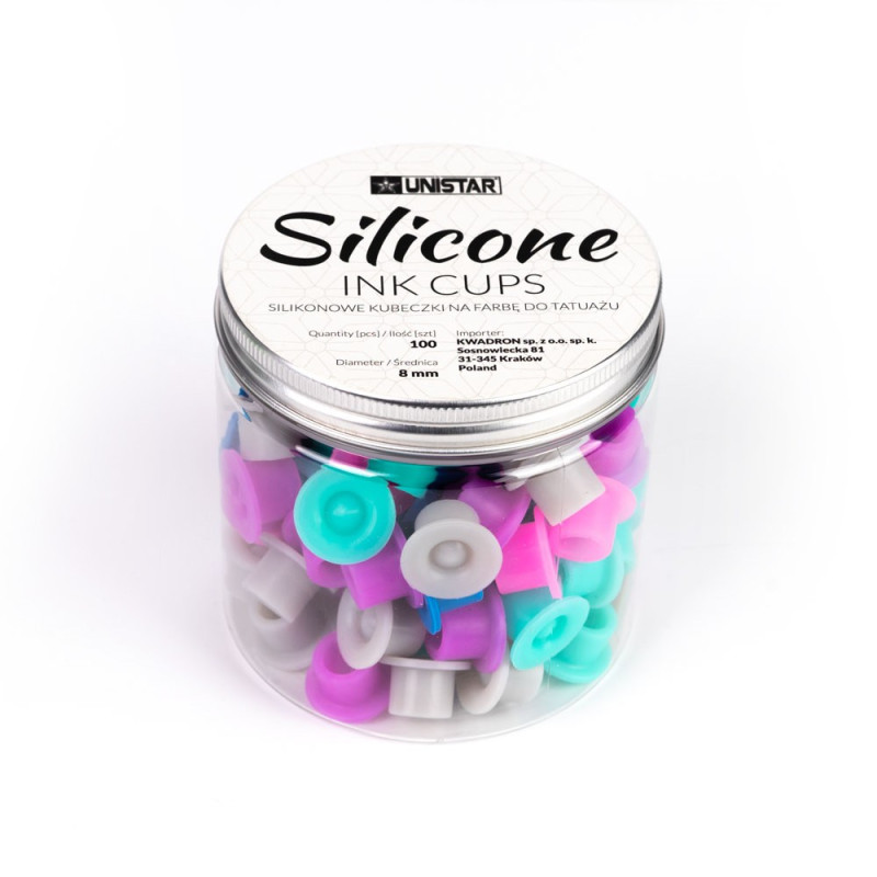 Silicone cups on a stand - 100 pcs