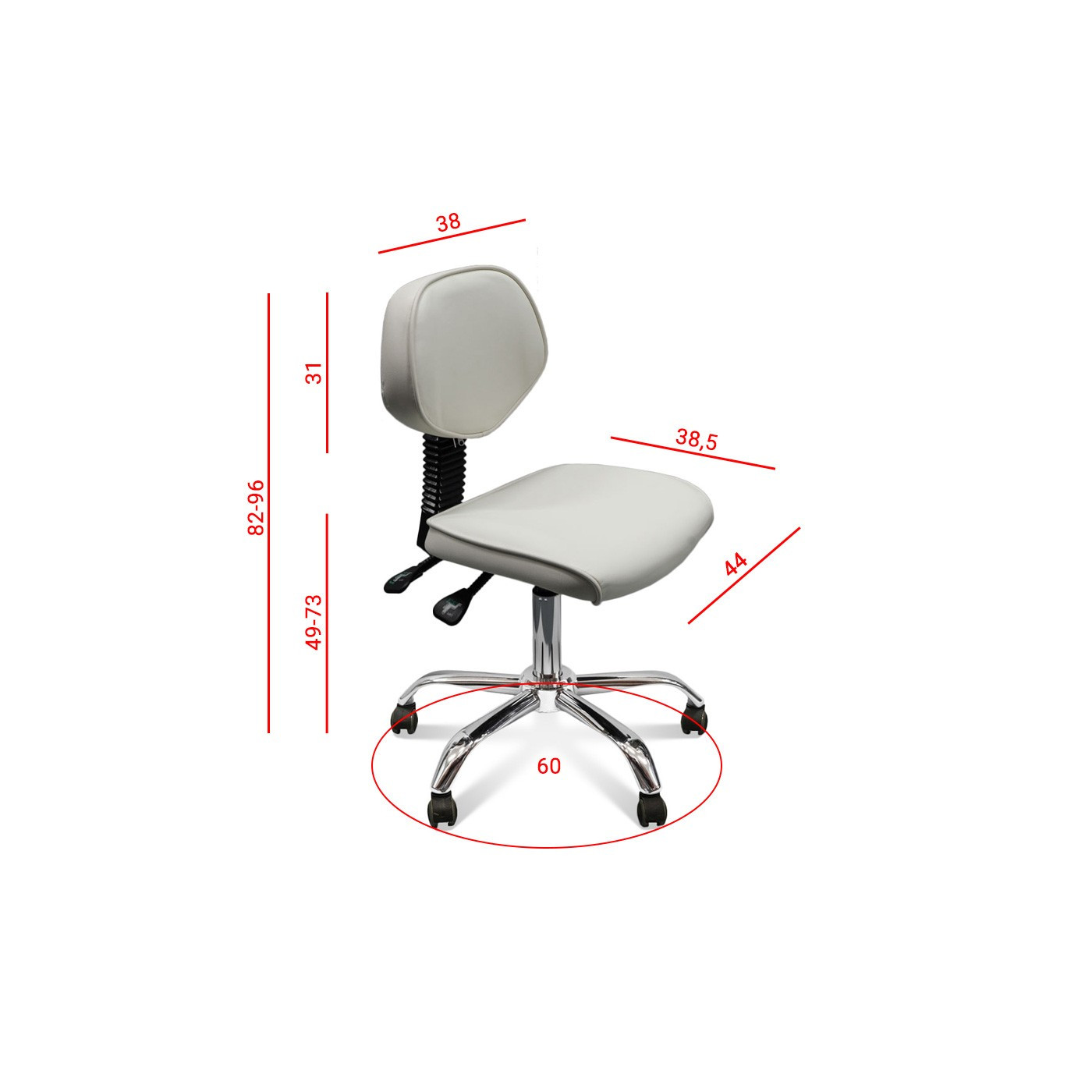 SHELL Foam Pro - Rotary stool Premium White SHELL Foam Pro - Rotary stool Premium White